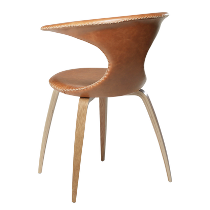Stuhl Fagus Leder Hellbraun / eiche (4er-Set)