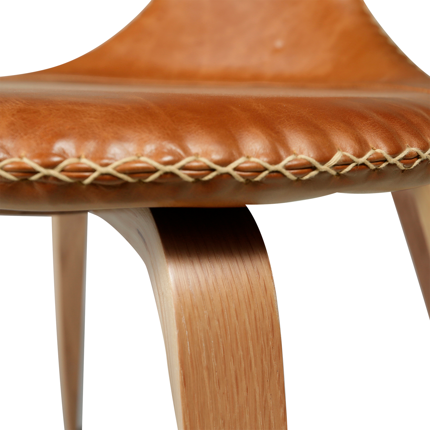 Stuhl Fagus Leder Hellbraun / eiche (4er-Set)