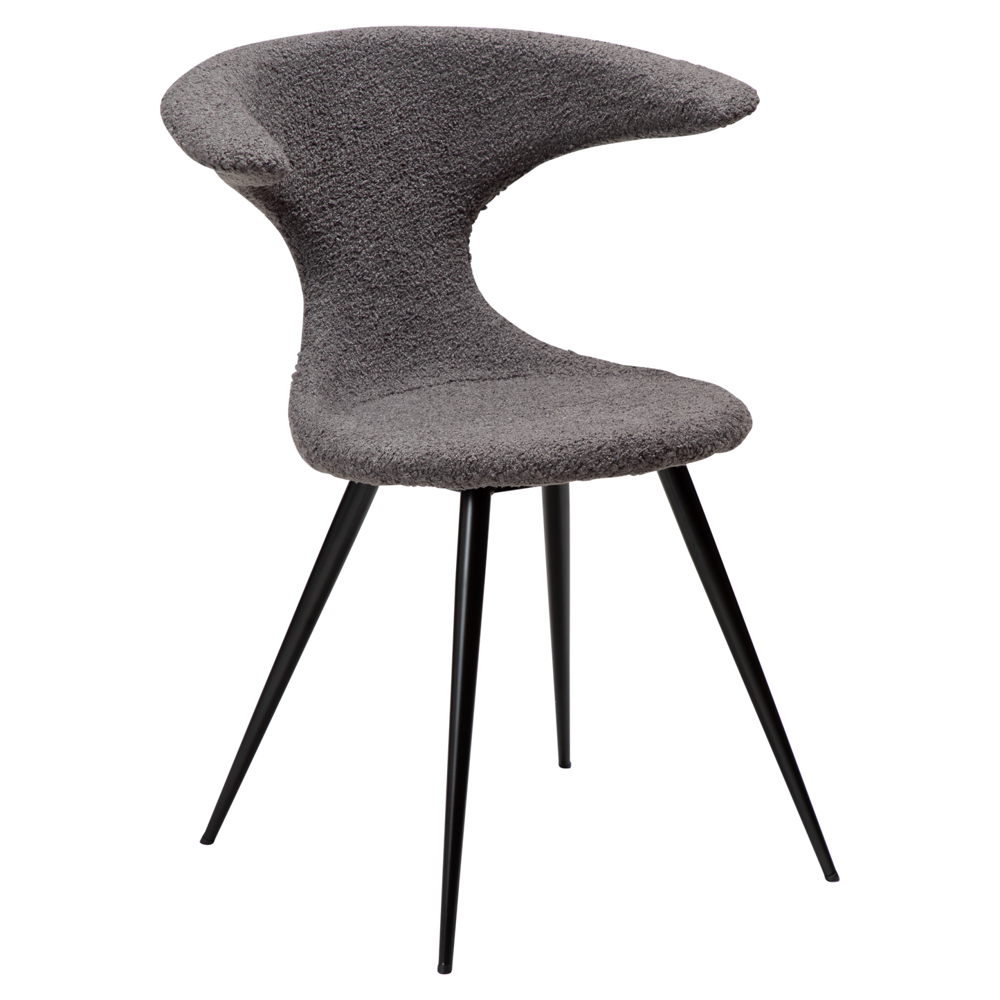 Stuhl Fagus Steingrau / schwarz konisch (2er-Set)