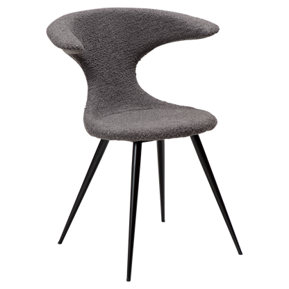 Stuhl Fagus Steingrau / schwarz konisch (2er-Set)