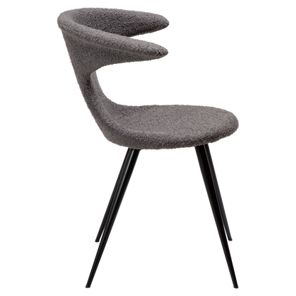 Stuhl Fagus Steingrau / schwarz konisch (2er-Set)