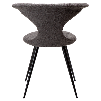 Stuhl Fagus Steingrau / schwarz konisch (2er-Set)