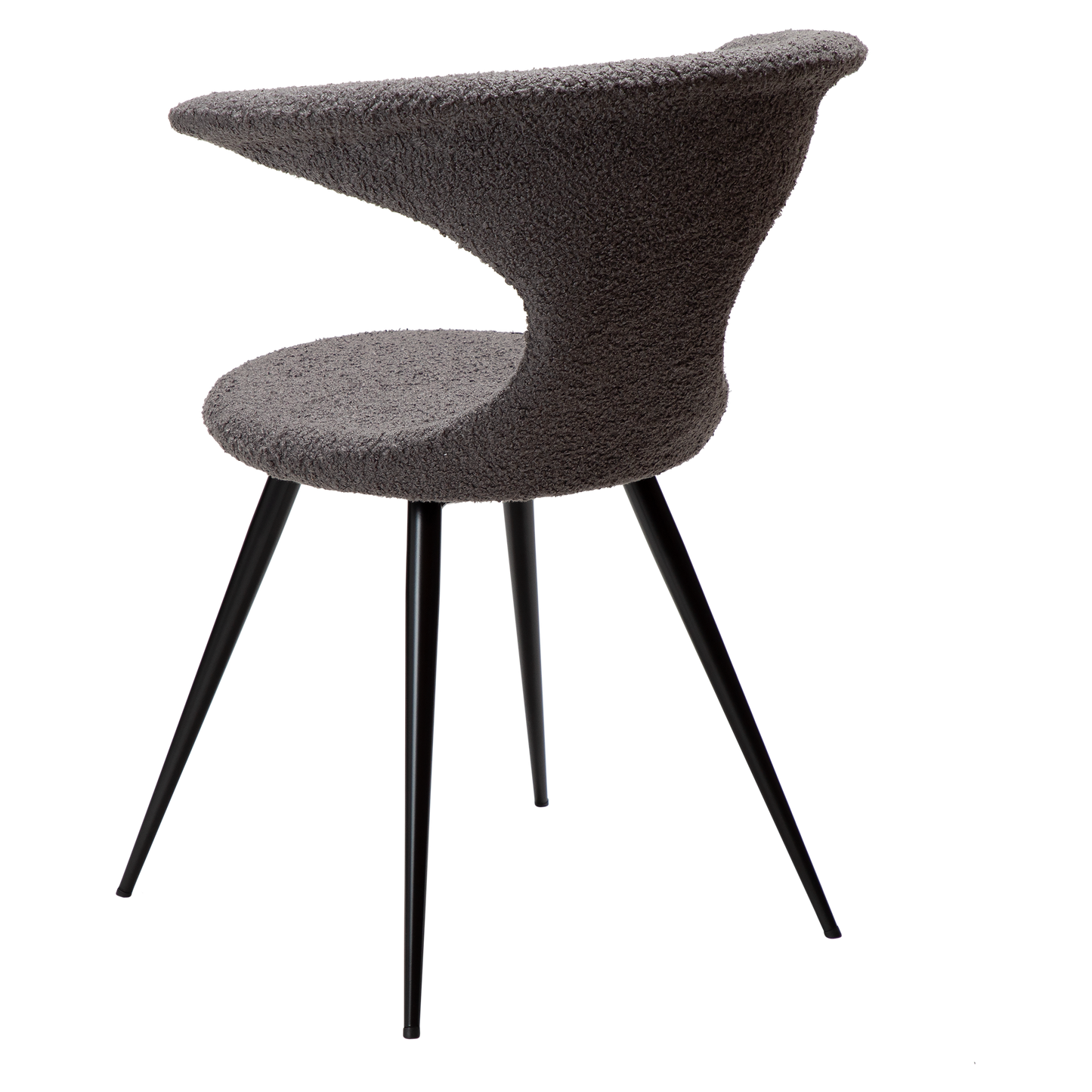 Stuhl Fagus Steingrau / schwarz konisch (2er-Set)