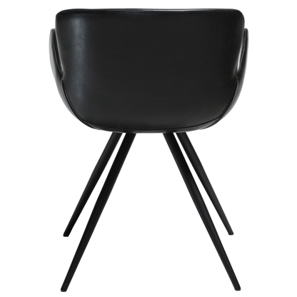 Armlehnstuhl Guava Kunstleder Vintage Schwarz (2er-Set)