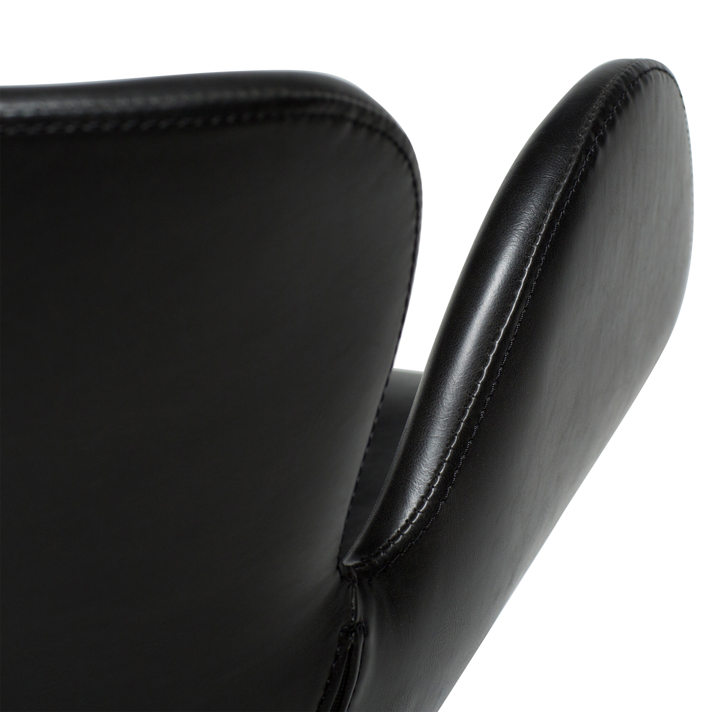 Armlehnstuhl Guava Kunstleder Vintage Schwarz (2er-Set)