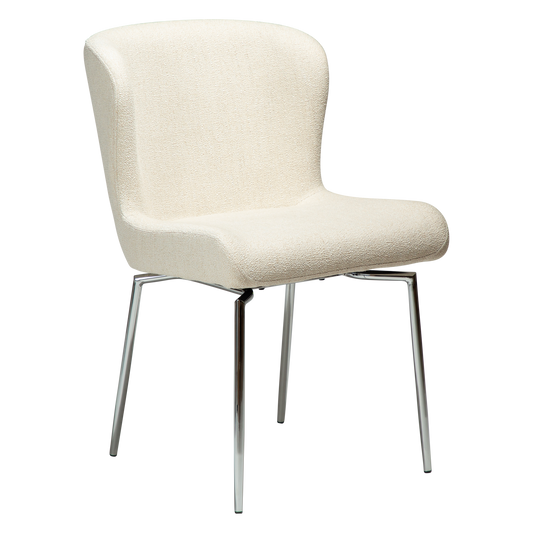 Stuhl Gean Creme / chrom schwenkbar (2er-Set)