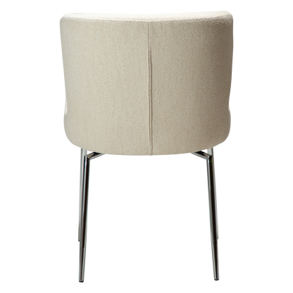 Stuhl Gean Creme / chrom schwenkbar (2er-Set)
