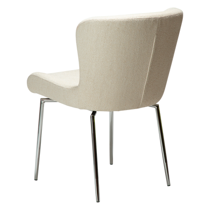 Stuhl Gean Creme / chrom schwenkbar (2er-Set)