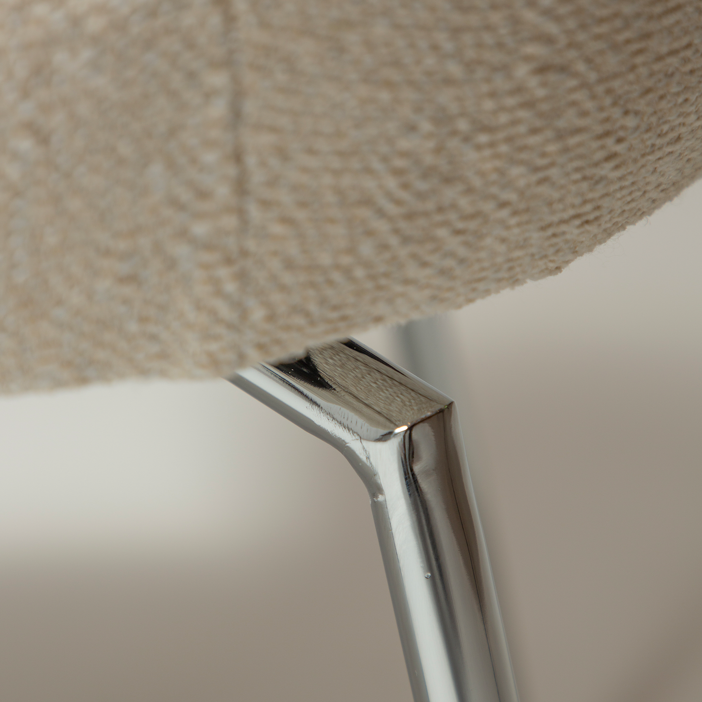 Stuhl Gean Creme / chrom schwenkbar (2er-Set)