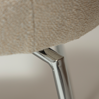 Stuhl Gean Creme / chrom schwenkbar (2er-Set)