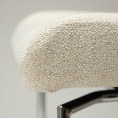 Stuhl Gean Creme / chrom schwenkbar (2er-Set)