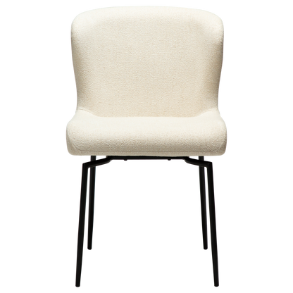 Stuhl Gean Creme / schwarz schwenkbar (2er-Set)