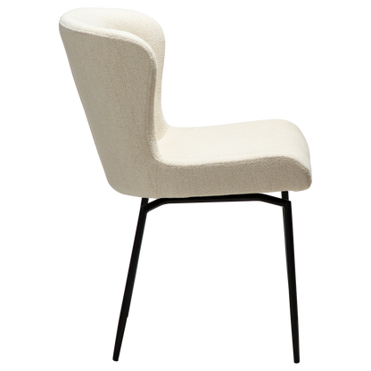 Stuhl Gean Creme / schwarz schwenkbar (2er-Set)