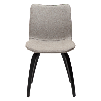 Stuhl Genip Taupe / Esche schwarz (2er-Set)