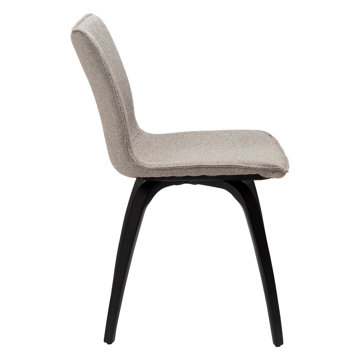 Stuhl Genip Taupe / Esche schwarz (2er-Set)