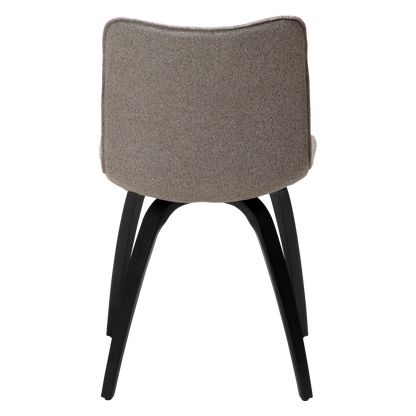 Stuhl Genip Taupe / Esche schwarz (2er-Set)