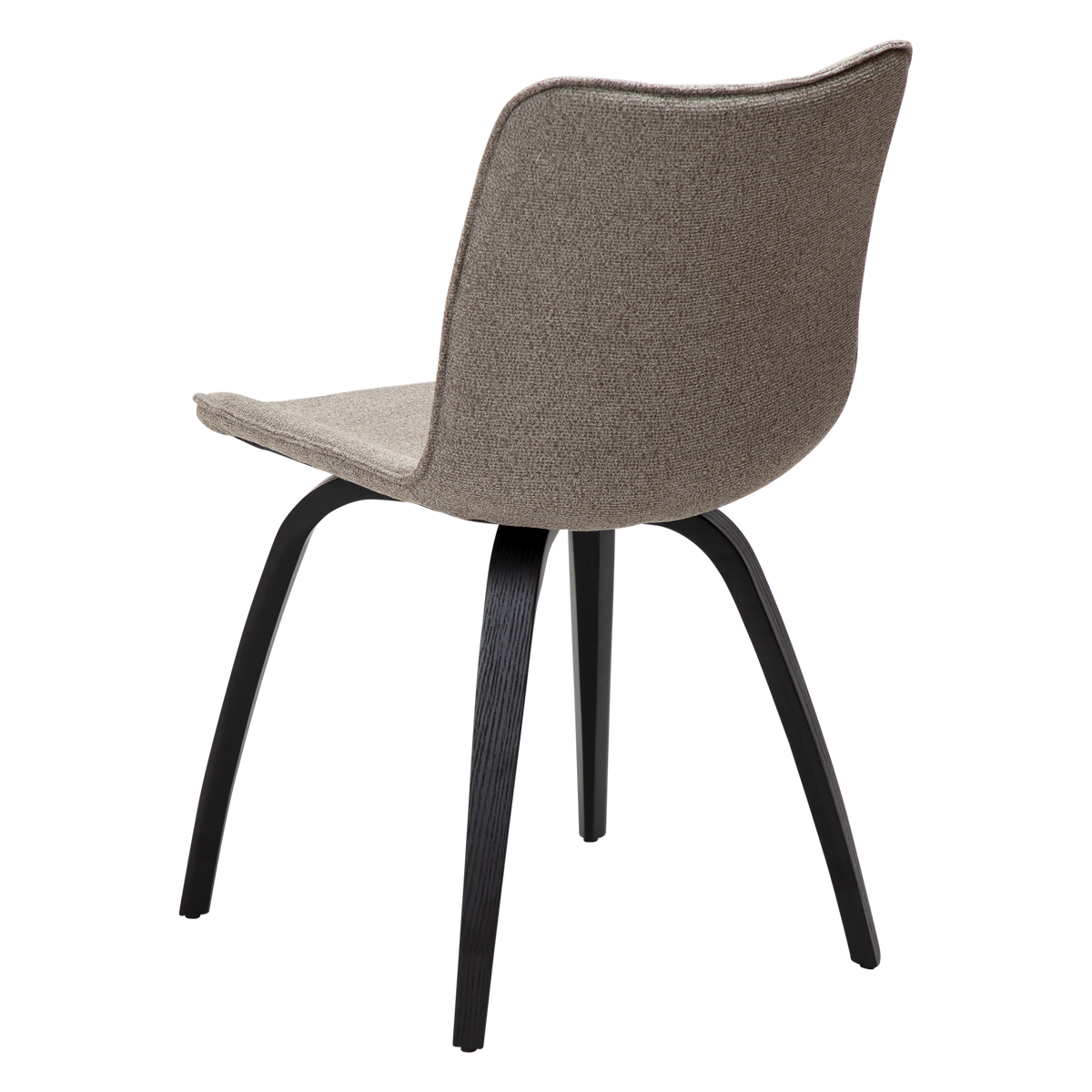 Stuhl Genip Taupe / Esche schwarz (2er-Set)