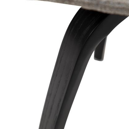 Stuhl Genip Taupe / Esche schwarz (2er-Set)