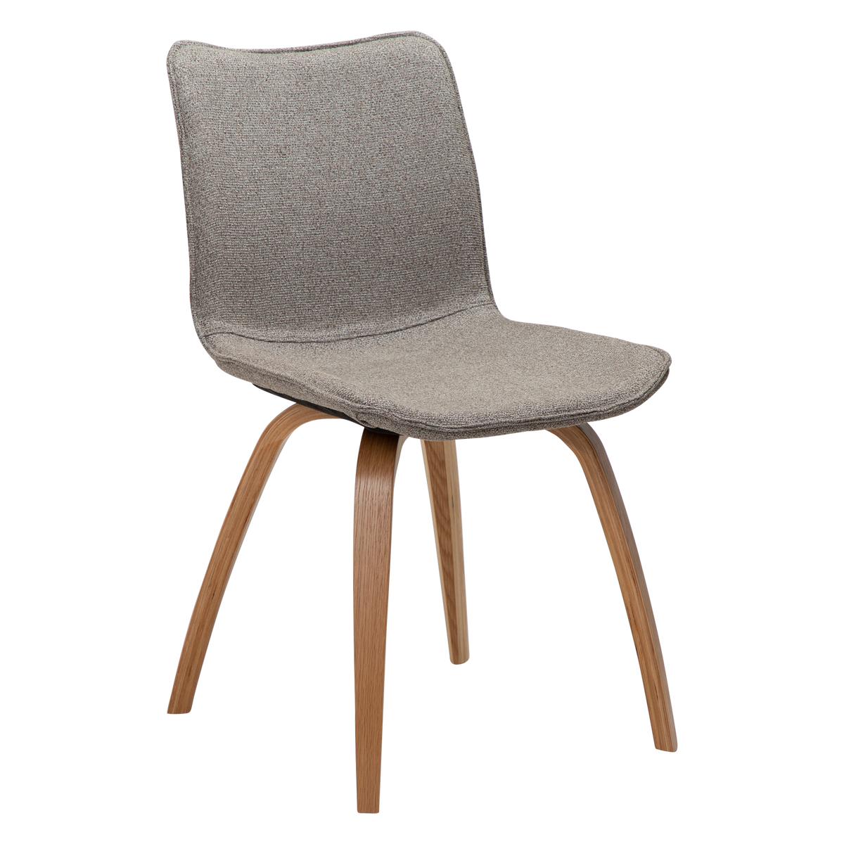 Stuhl Genip Taupe / Eiche (2er-Set)
