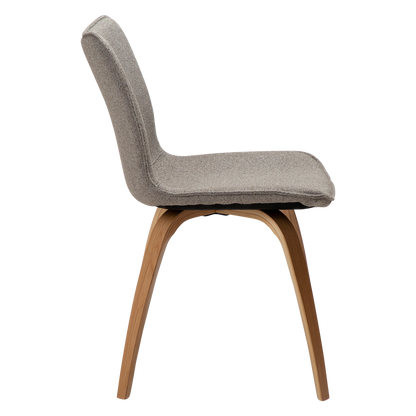 Stuhl Genip Taupe / Eiche (2er-Set)