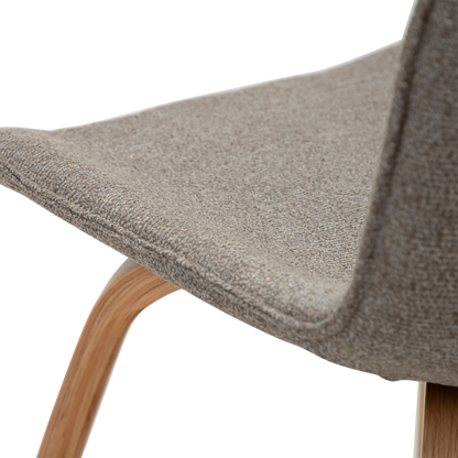 Stuhl Genip Taupe / Eiche (2er-Set)