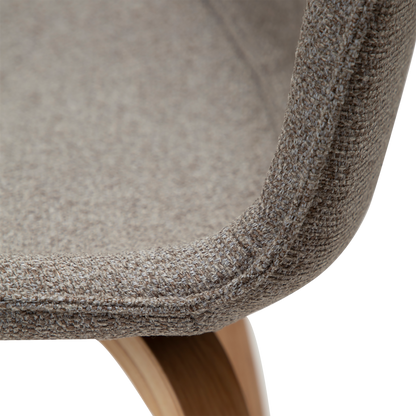 Stuhl Genip Taupe / Eiche (2er-Set)