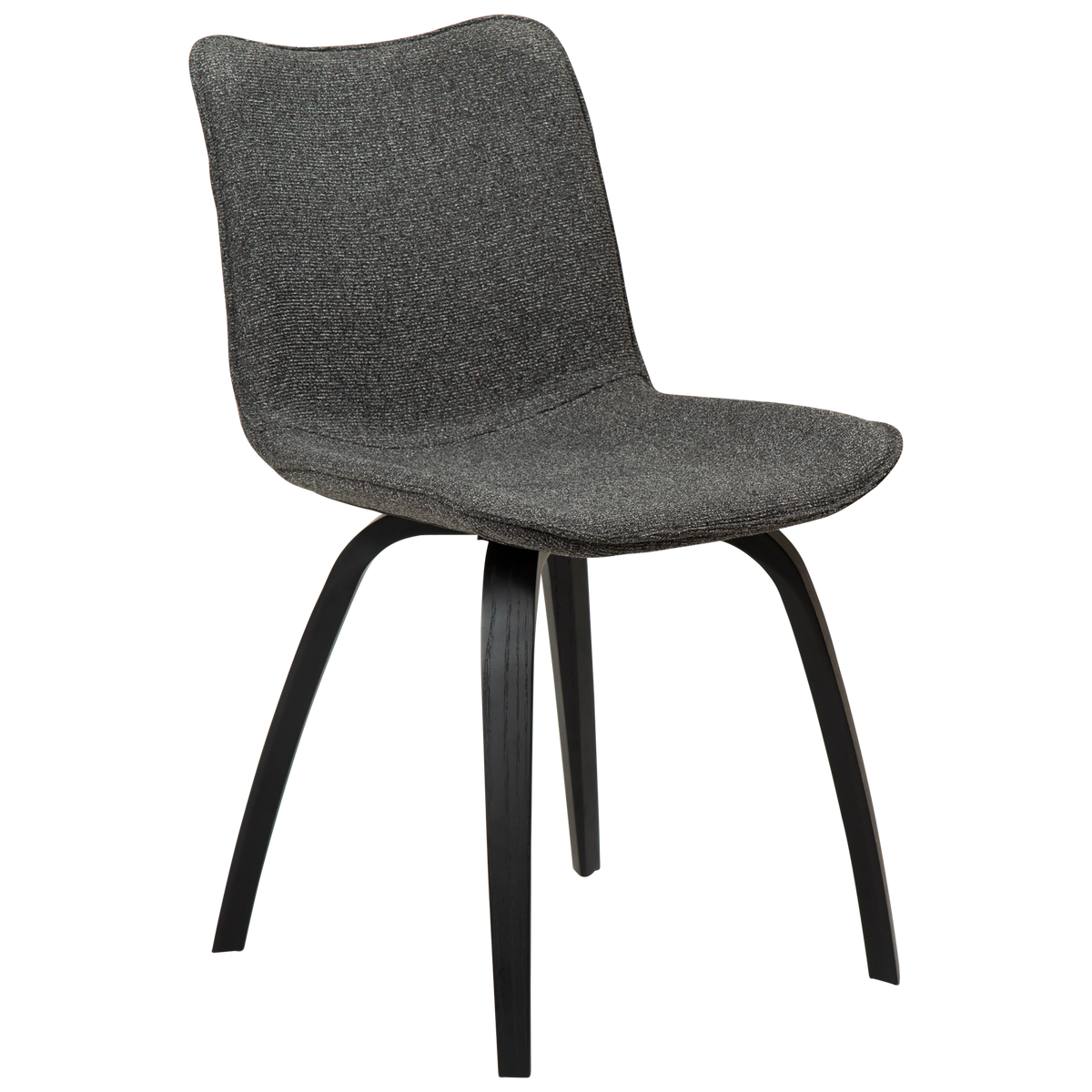 Stuhl Genip Kieselgrau / Esche schwarz (2er-Set)