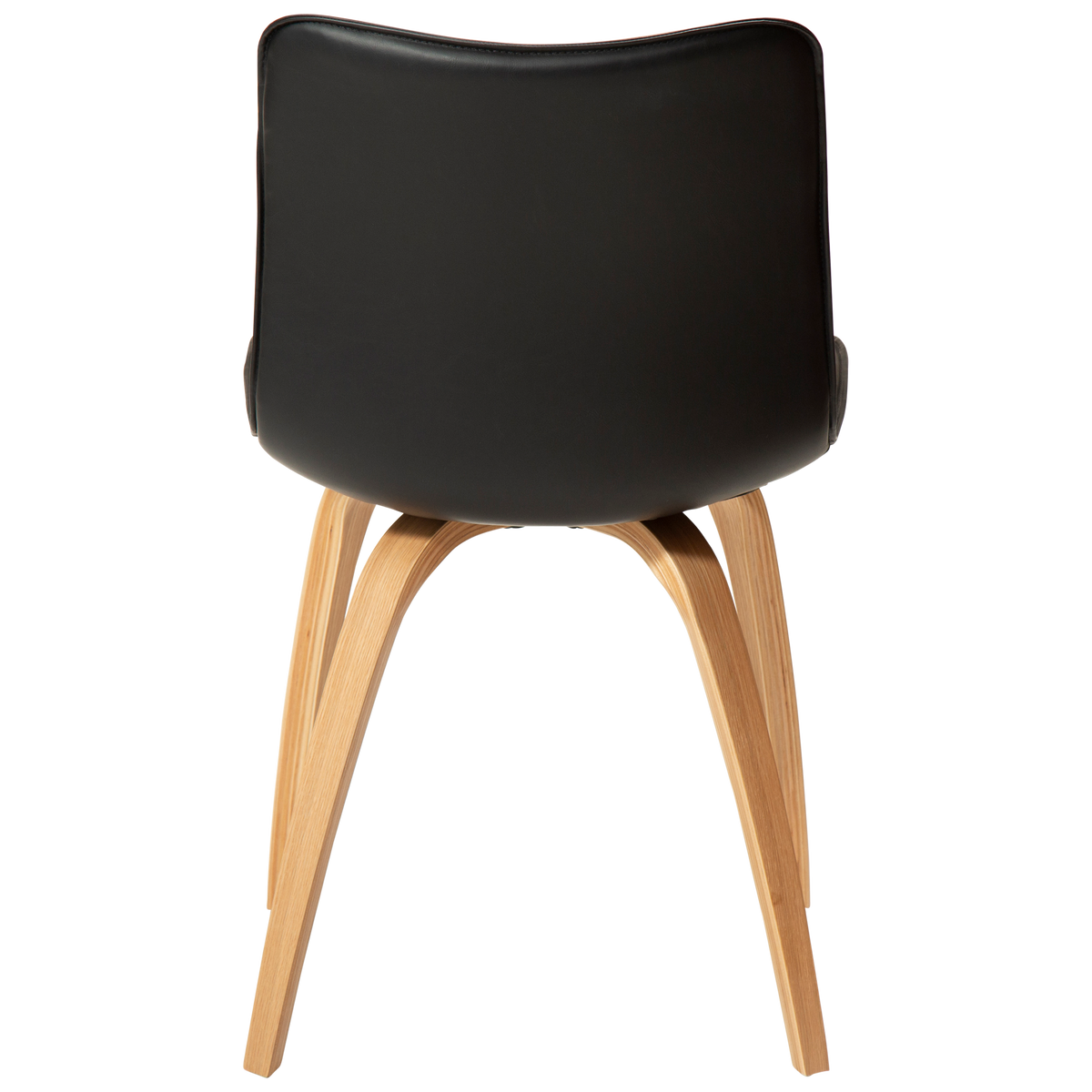 Stuhl Genip Kunstleder Vintage Schwarz / Eiche (2er-Set)