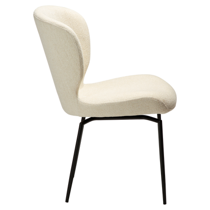 Stuhl Guai Creme / schwarz schwenkbar (2er-Set)