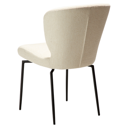 Stuhl Guai Creme / schwarz schwenkbar (2er-Set)