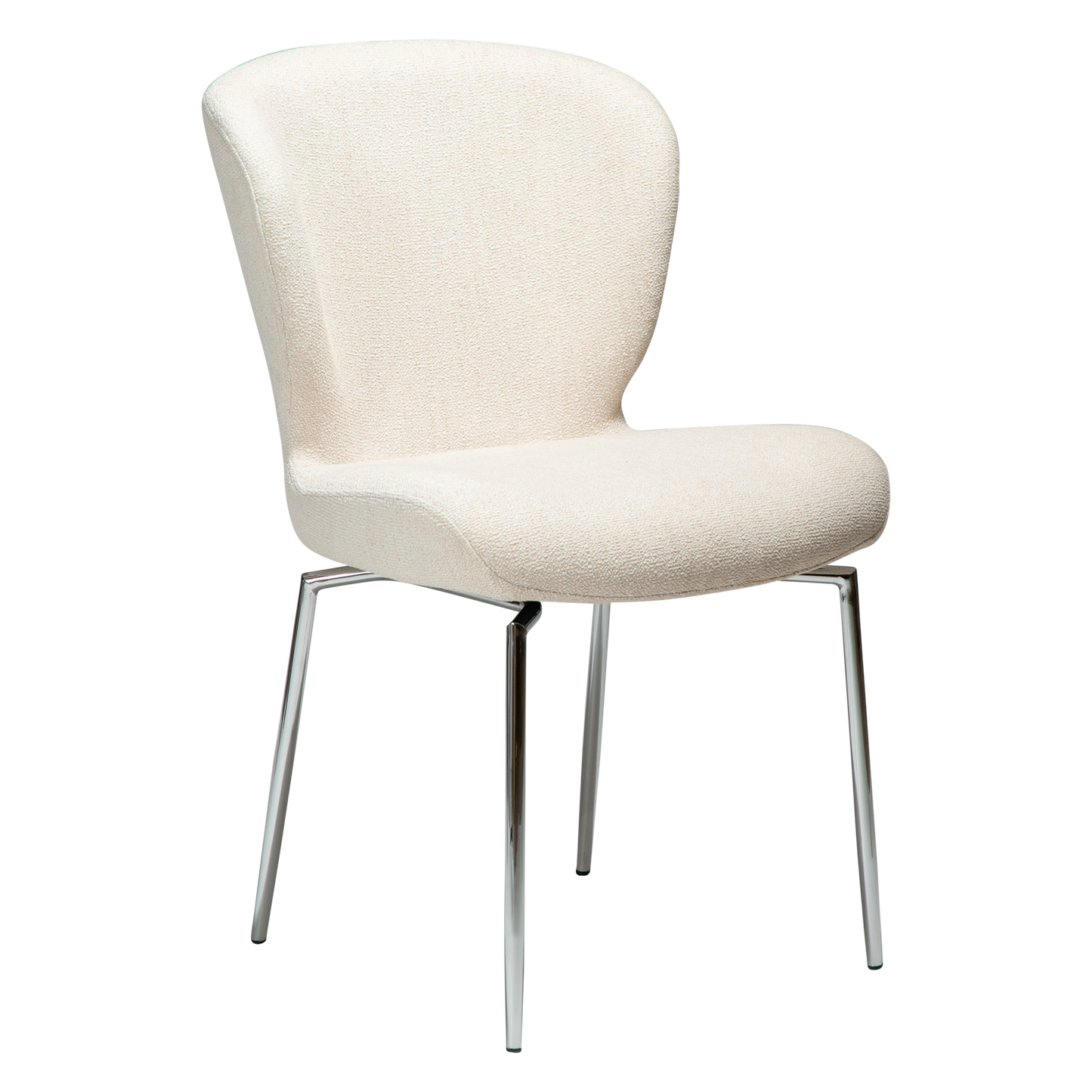 Stuhl Guai Creme / chrom schwenkbar (2er-Set)