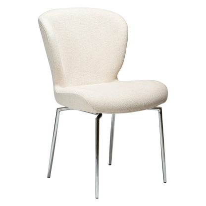 Stuhl Guai Creme / chrom schwenkbar (2er-Set)