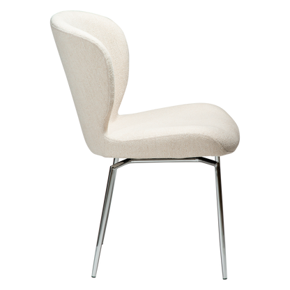Stuhl Guai Creme / chrom schwenkbar (2er-Set)