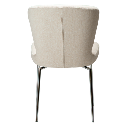 Stuhl Guai Creme / chrom schwenkbar (2er-Set)