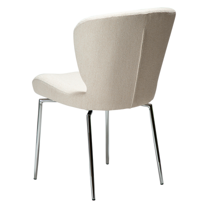 Stuhl Guai Creme / chrom schwenkbar (2er-Set)