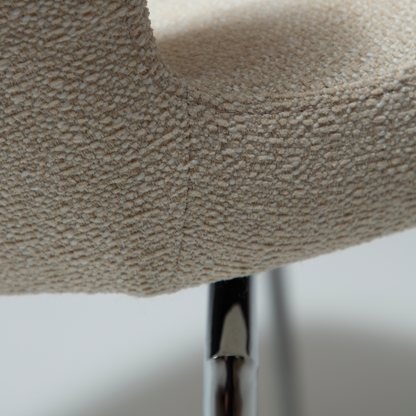 Stuhl Guai Creme / chrom schwenkbar (2er-Set)