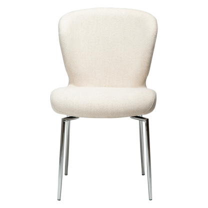 Stuhl Guai Creme / chrom schwenkbar (2er-Set)