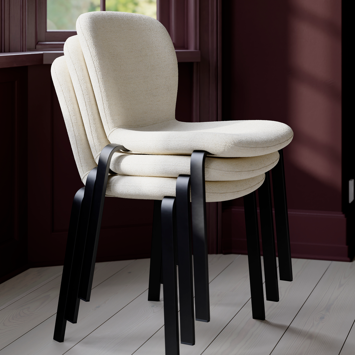 Stuhl Hopea Creme (2er-Set)