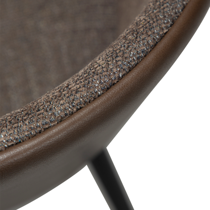 Armlehnstuhl Huon Mokkabraun (2er-Set)