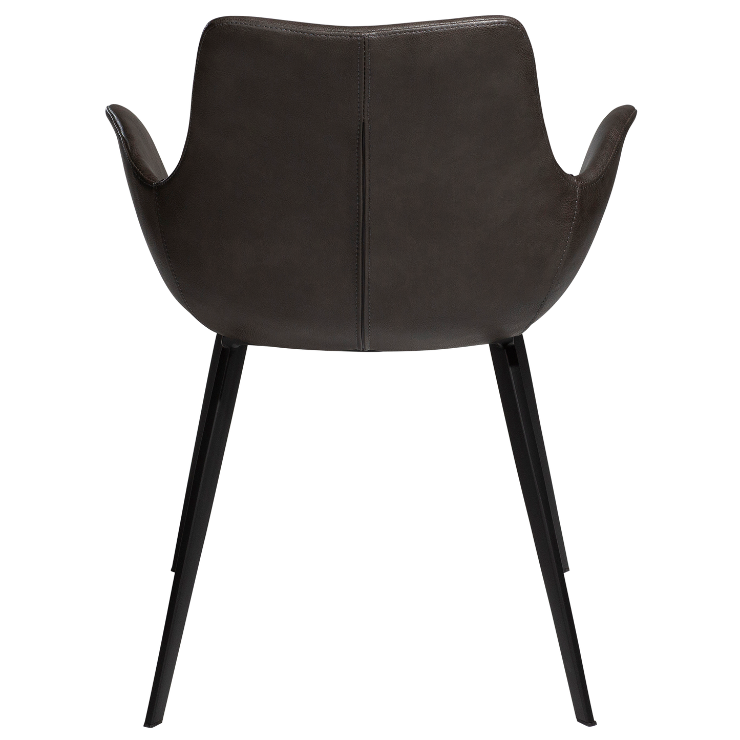 Armlehnstuhl Hura Kunstleder Graphitbraun (2er-Set)