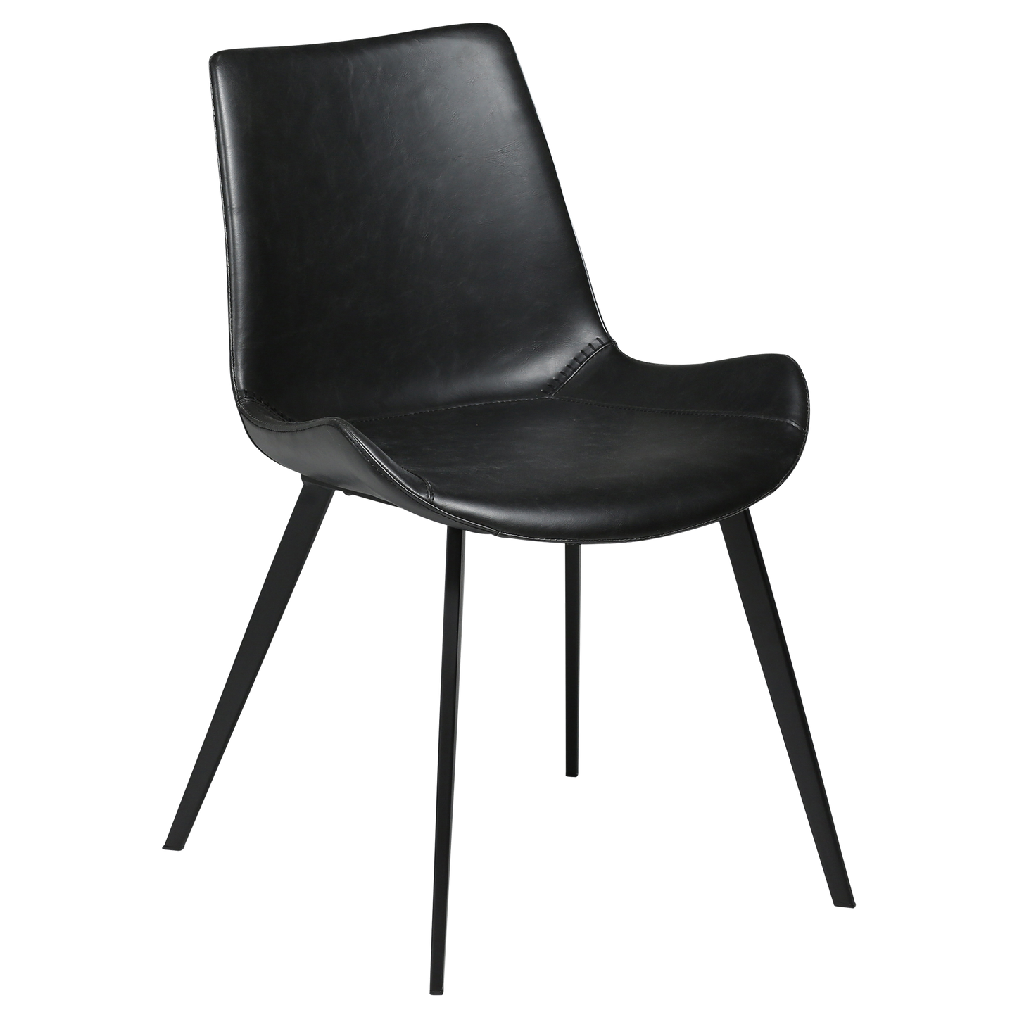 Stuhl Hura Kunstleder Vintage Schwarz (2er-Set)