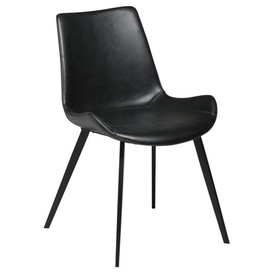 Stuhl Hura Kunstleder Vintage Schwarz (2er-Set)