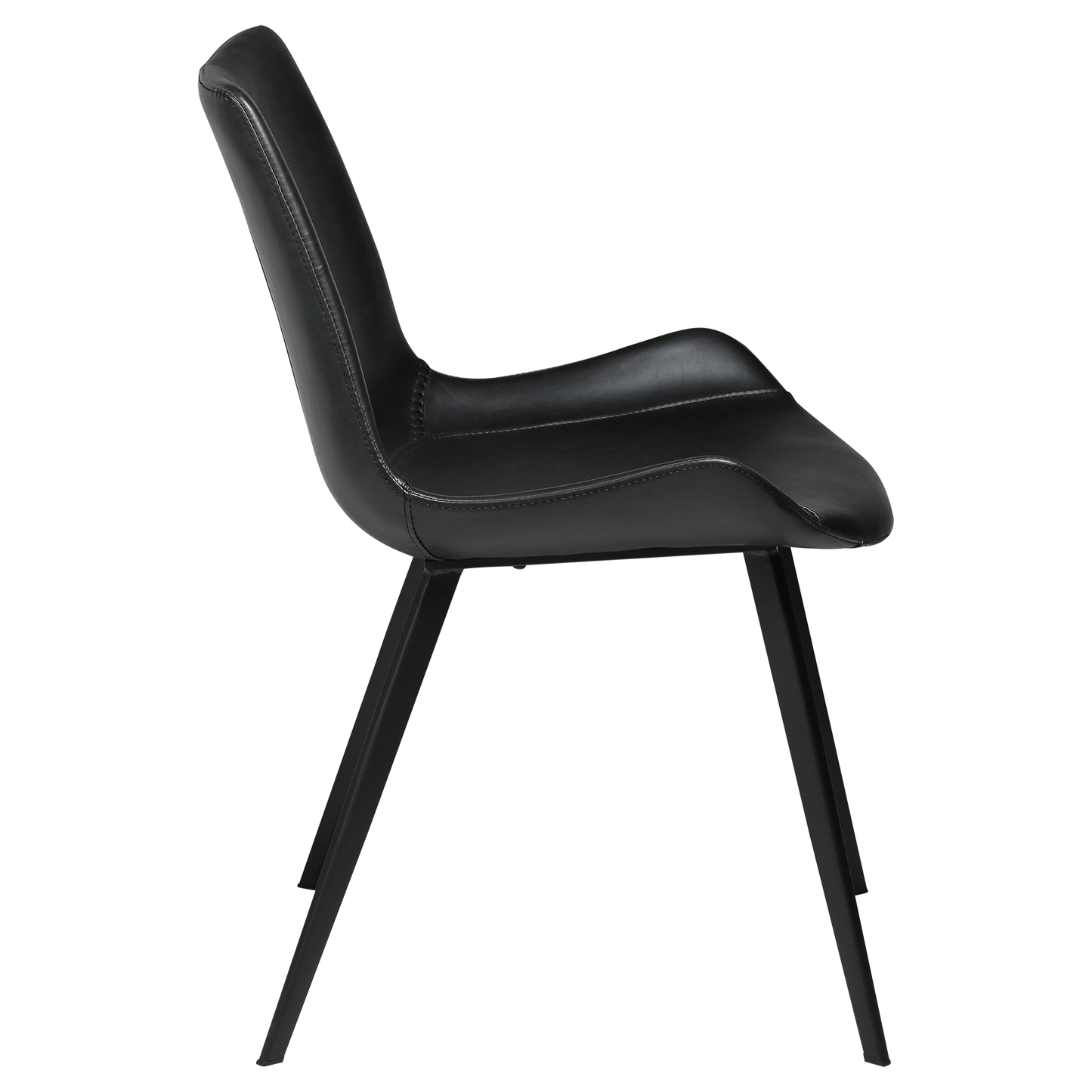 Stuhl Hura Kunstleder Vintage Schwarz (2er-Set)