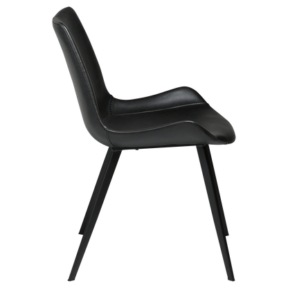 Stuhl Hura Kunstleder Vintage Schwarz (2er-Set)