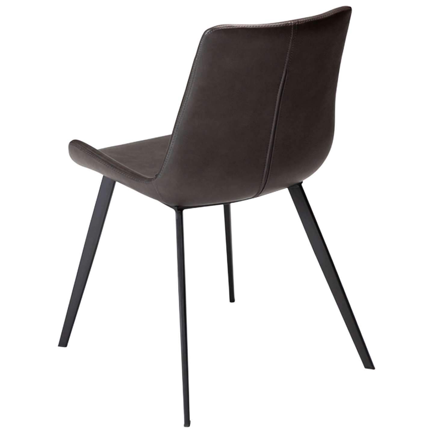 Stuhl Hura Kunstleder Graphitbraun (2er-Set)