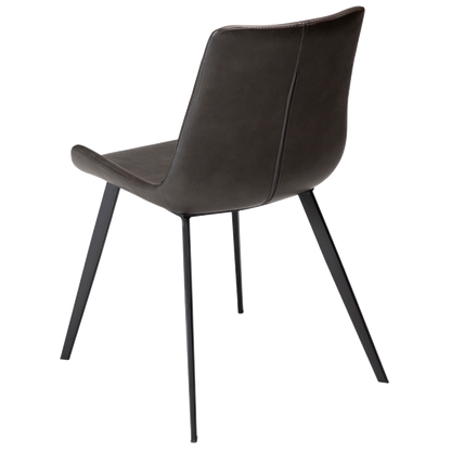 Stuhl Hura Kunstleder Graphitbraun (2er-Set)