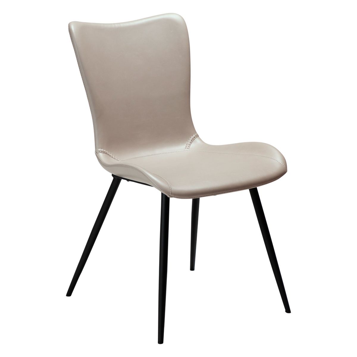 Stuhl Morus Kunstleder Kaschmir / schwarz (2er-Set)