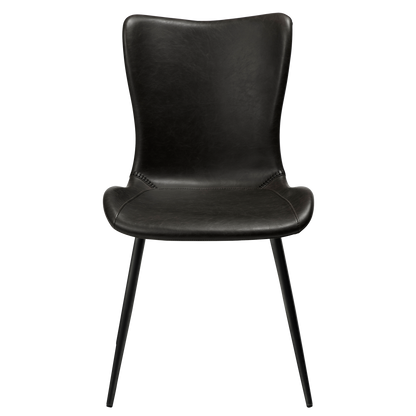 Stuhl Morus Kunstleder Vintage Schwarz (2er-Set)