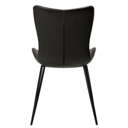 Stuhl Morus Kunstleder Vintage Schwarz (2er-Set)