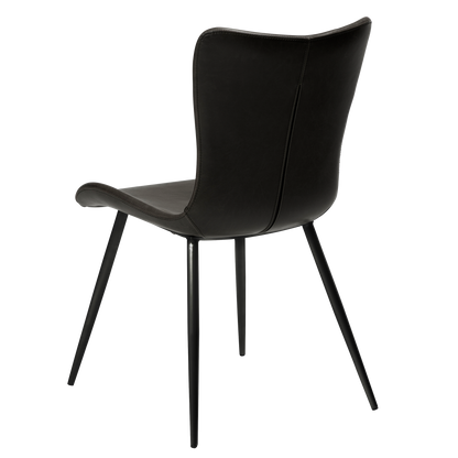 Stuhl Morus Kunstleder Vintage Schwarz (2er-Set)